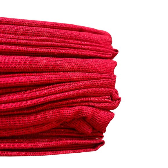 12pc Rachel Zoe Red Sparkle Napkins 20x20 Christmas Holiday Dining New - Picture 5 of 10